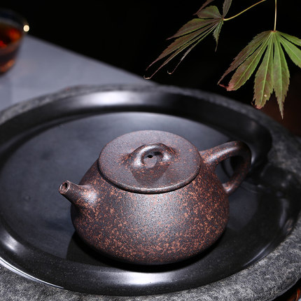 宜兴紫砂壶特价正品纯全手工王德明柴烧窑变壶原矿老段泥大口石瓢