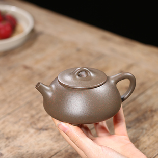 宜兴紫砂壶名家谢晓东茶具纯全手工壶泡茶壶原矿青灰泥景舟石瓢壶