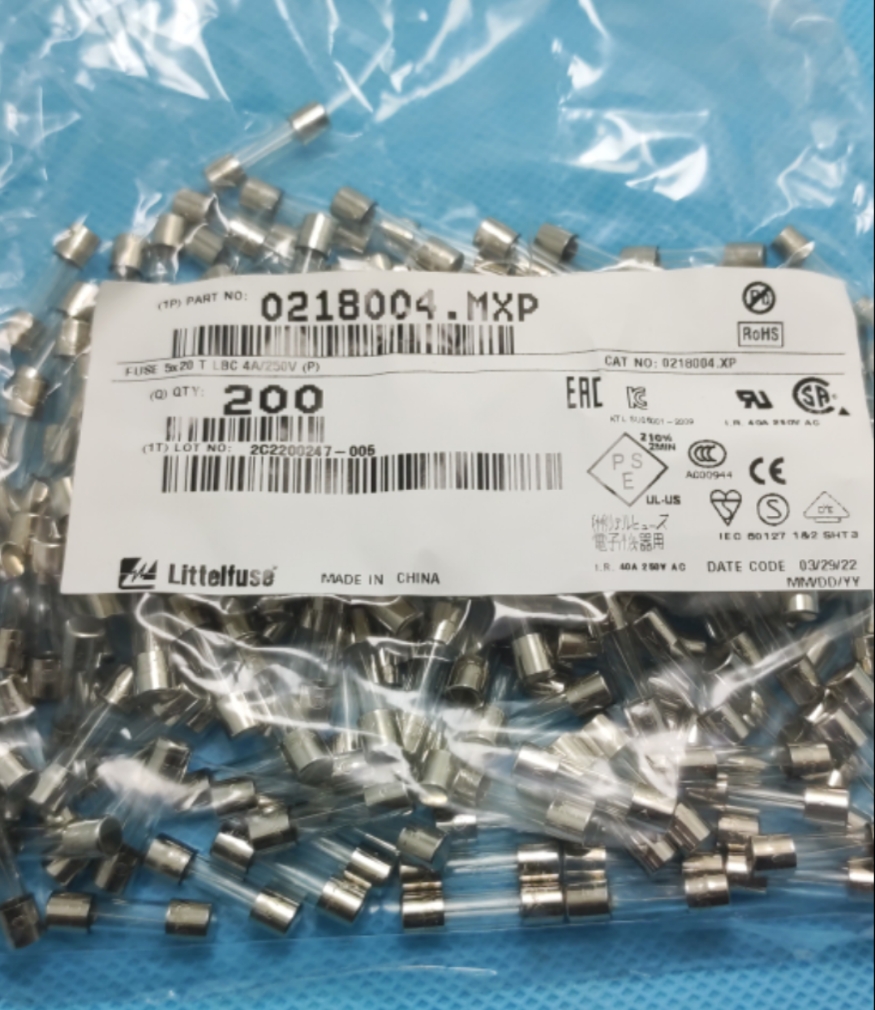 美国力特5*20 玻璃保险丝管LF.T4AL250VP 慢熔断延时 0218004.MXP