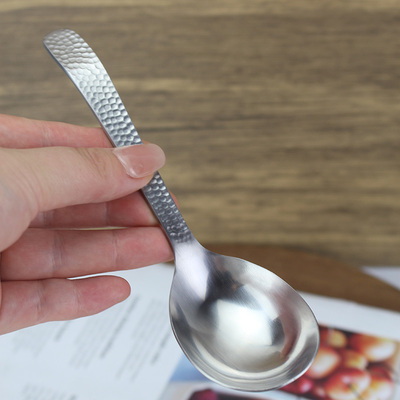 日式锤纹大口干饭喝汤勺