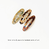 复古镂空醋酸发夹前额碎发bb夹简约气质刘海侧边夹后脑勺发卡头饰