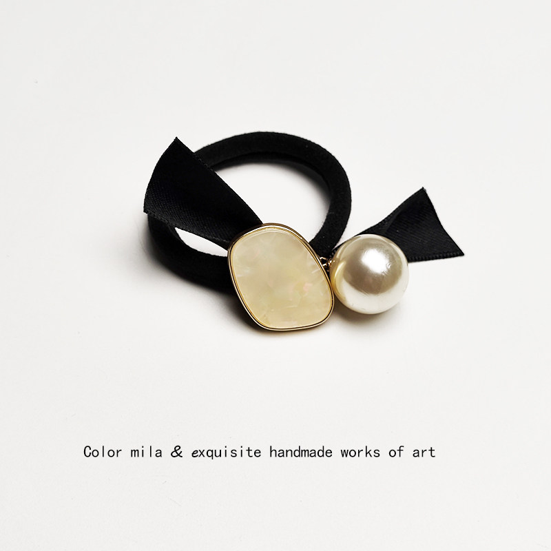 法式复古珍珠蝴蝶结发圈高弹力橡皮筋扎头发绳气质不伤发皮套发饰,饰品/流行首饰/时尚饰品新,发饰,淘宝优惠券,粉丝福利购,淘宝优惠卷