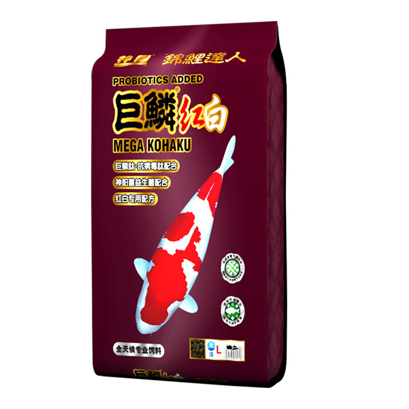神阳巨鳞锦鲤饲料三色红白骨霸增色增体鱼食比赛级鱼粮