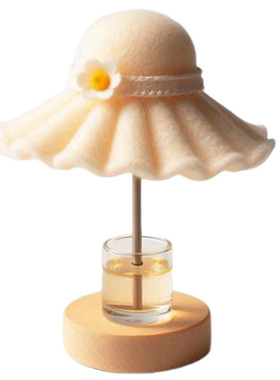 欧式树脂植绒香薰融蜡灯小夜灯摆件儿童房书房子绒帽植香薰灯台灯