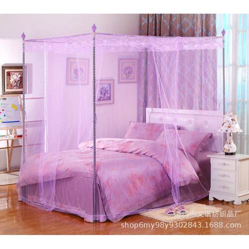 厂家直销三开门落地蚊帐1.5公主风1.8m床单双人家用新款网红蚊帐