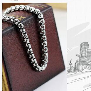 日韩潮个性钛钢男士项链粗韩版霸气复古钛金银色锁骨长链子不掉色