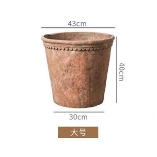 家居客厅镁装 红陶土花盆水泥盆罗马复古大口径绿植泥欧式 饰摆件