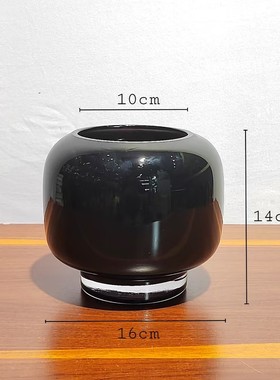 现代简约收口家居花瓶摆件彩色玻璃样板房客厅茶几桌面插花摆件