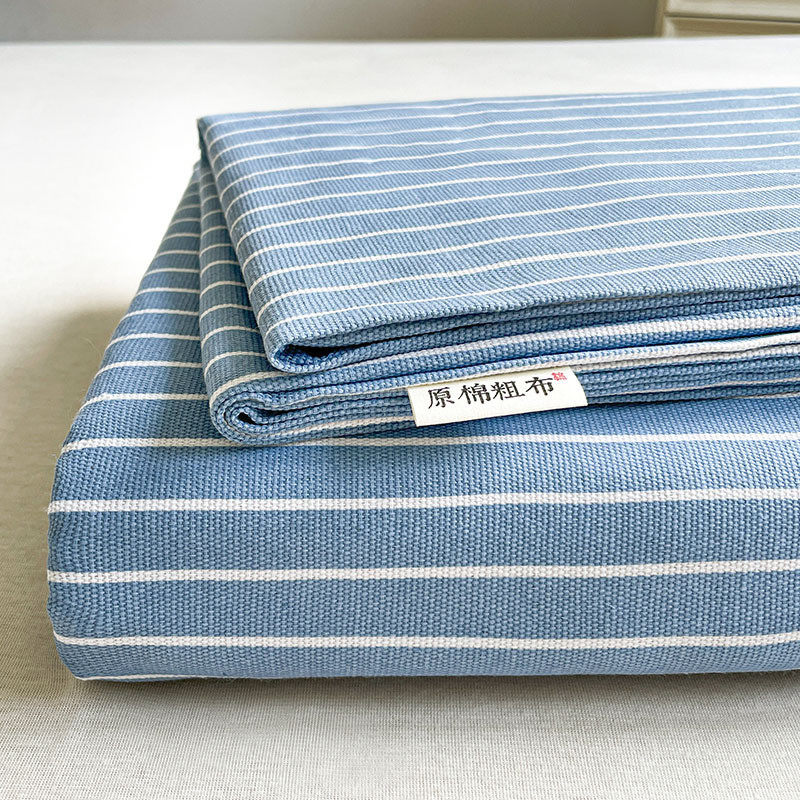 老粗布四季通用床单单件被单单人冬季舒适加厚磨毛宿舍床笠三件套