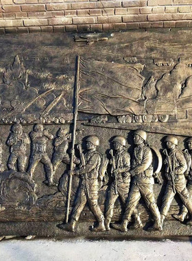 厂家制作室内展厅玻璃钢浮雕雕塑背景墙民族人物壁画墙