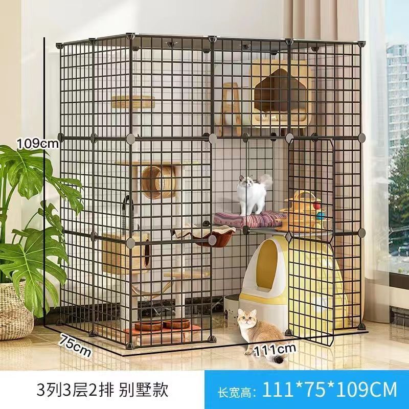 大三层大号猫咪笼家用室内猫笼子超大自由空间猫舍猫屋大型猫别墅