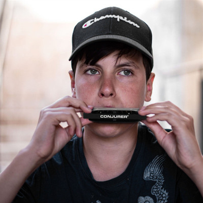 热销魔术师conjurer10孔全音布鲁斯阶乐器蓝调口琴学生专业初学者