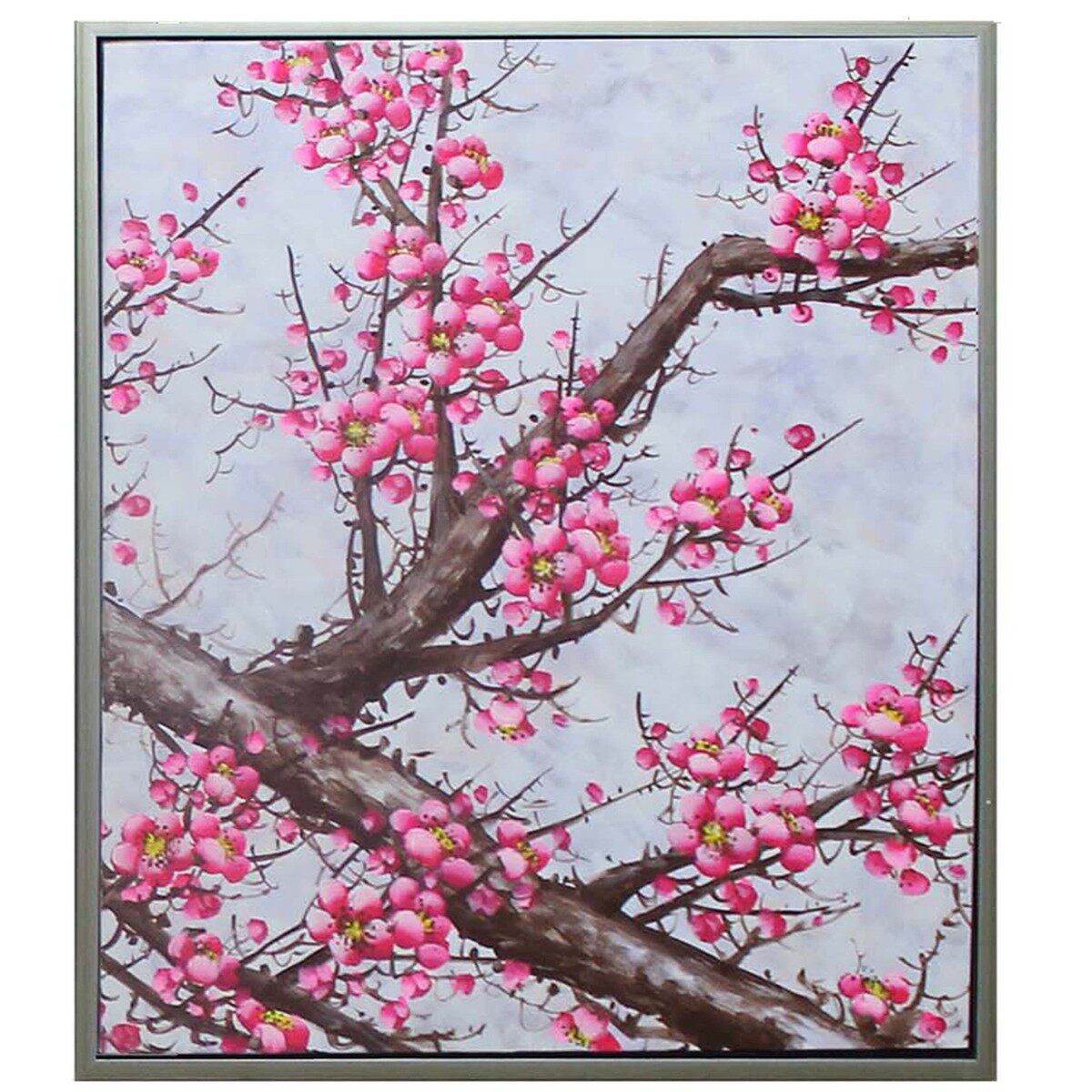 大芬工厂直销梅花定制手绘油画客厅酒店餐厅现代三联装饰画可写实