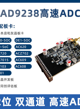 AD9238接FPGA 12位65MSP高速双通道ADC模块正负5V输入替代AD9226
