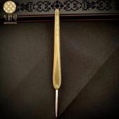 檀木绿木柄钩针四代毛线diy编织工具蕾丝微钩4.0不锈钢勾针