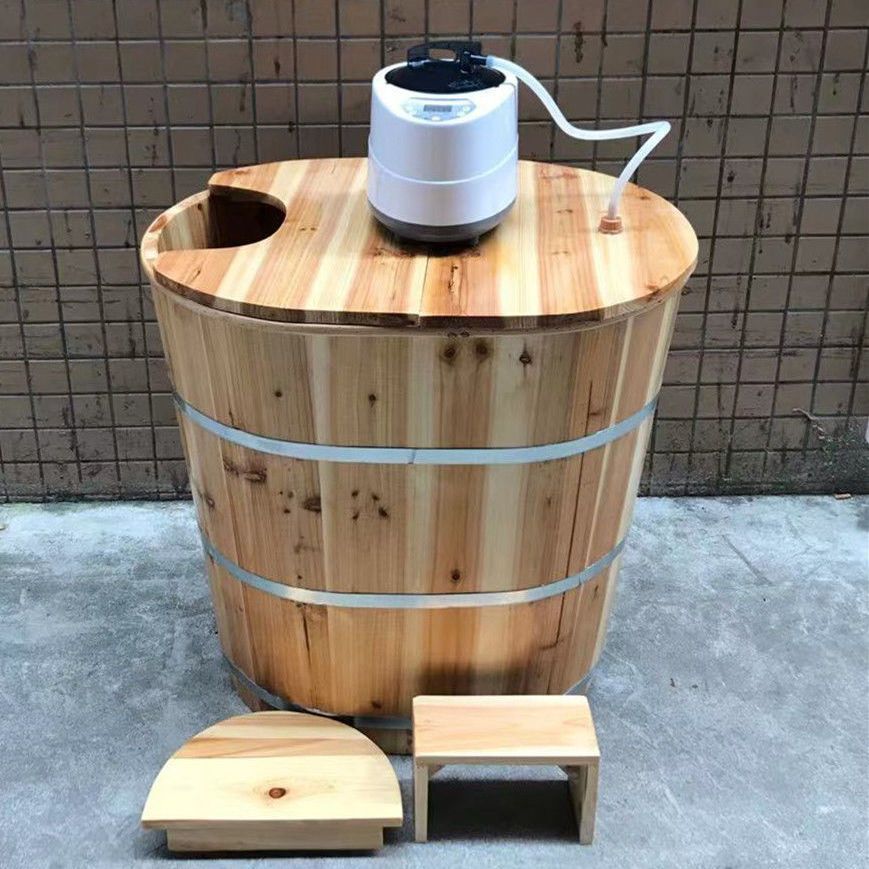 2tcu省空间加高加厚泡澡木桶浴桶浴缸沐浴桶成人洗澡盆实木薰蒸桶