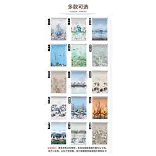 弹簧卷帘家居卧室厨房遮阳全遮光窗帘帘升降手拉防水防油