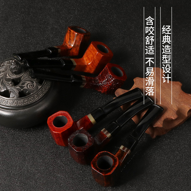 极腾新品石楠木手工斗新中式现代简约男士便携过滤小判官烟具