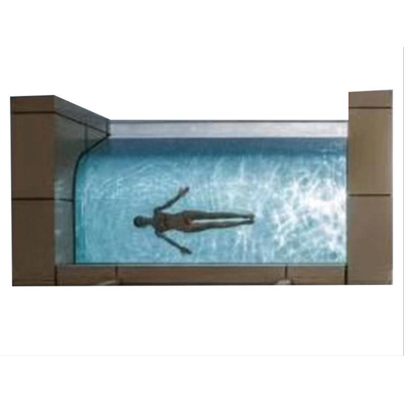 实力工厂亚克力鱼缸海底世界圆柱鱼缸高透明圆弧型海水工程