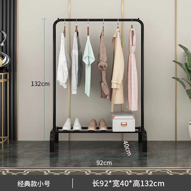 铁艺衣柜学生宿舍衣帽落地柜单双杆晾衣架拼接阳台简易衣柜出租屋