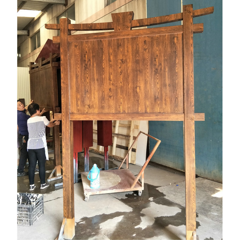 木纹热转印导宣传栏导识牌户外景区视广告标识指示牌仿木纹导向牌