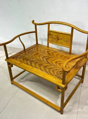 金丝楠木小叶桢新中式禅椅打坐椅楠实木太师椅休闲靠背椅家用红木