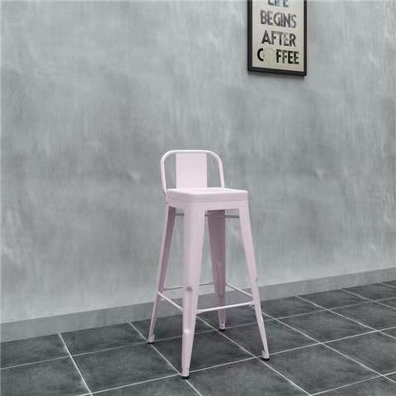 风高脚凳铁艺吧台椅金属吧凳家用loft工业餐厅等位椅子铁皮凳子