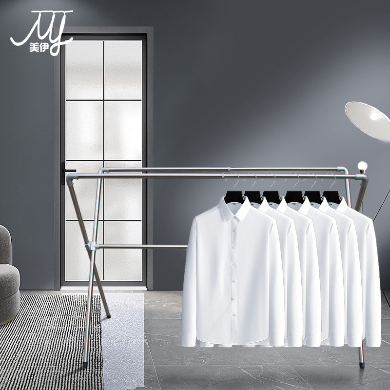 挂衣架落地卧室简易置物架晾衣架家用衣帽架架子网红单杆立式小型