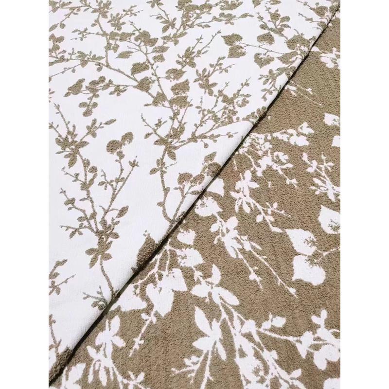 新款复古黑白羊毛圈绒提花窗帘法式加厚窗帘布料卧室客厅抱枕桌布