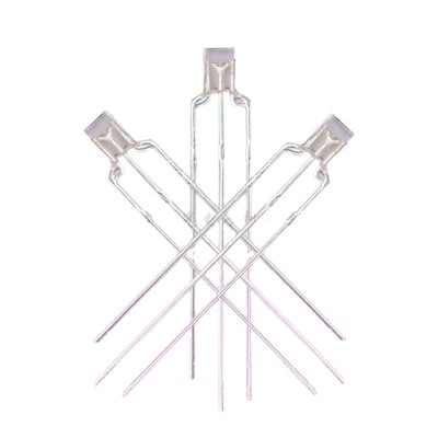 234红蓝双色led共阳透明胶体三脚 直插变色灯 高亮指示灯