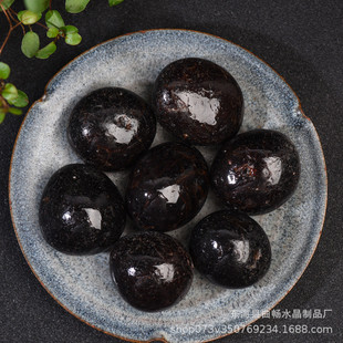 热销天然红石榴石大颗粒滚石跨境直播供货鱼缸造景美化市政扩香石