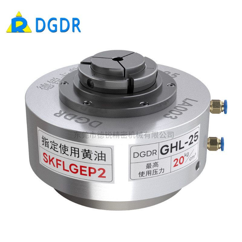 热销ghl-25大行程油压回转夹头液压快速卡盘夹头油缸前置