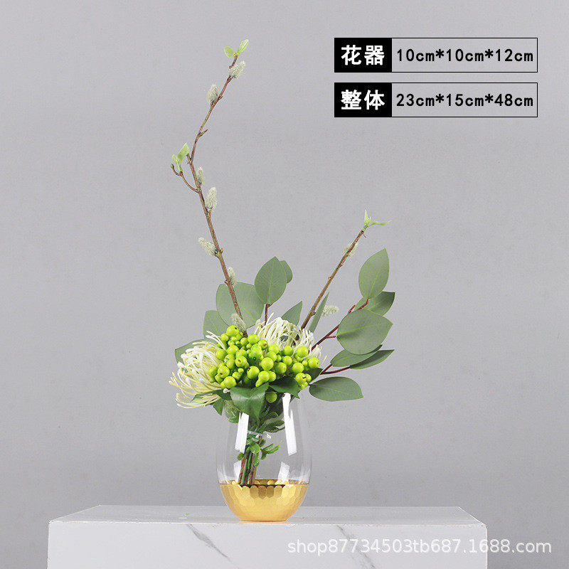 仿真花摆件花艺假花售楼处洽谈桌样板房客厅餐桌卫生间洗漱台绿植