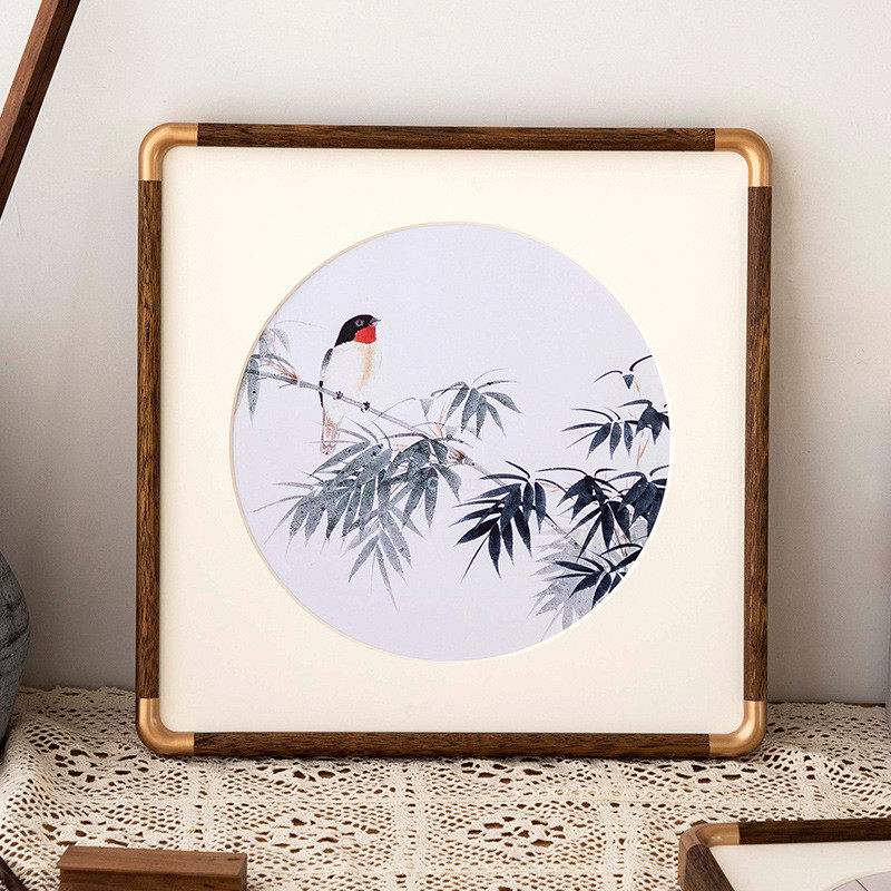 铜角实木相框高级感6寸桌面摆件洗照片做成相册挂墙国画相框摆台,家居饰品,相框/画框,淘宝优惠券,粉丝福利购,淘宝优惠卷