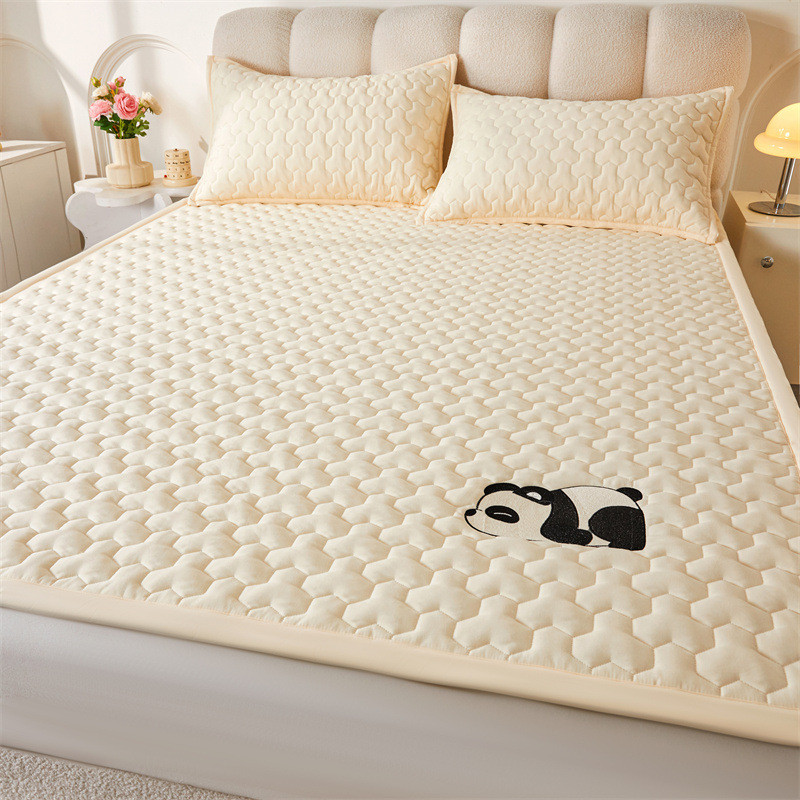 床褥三件套学生宿舍床单0.9通用卡通床垫保护套可折叠席子刺绣