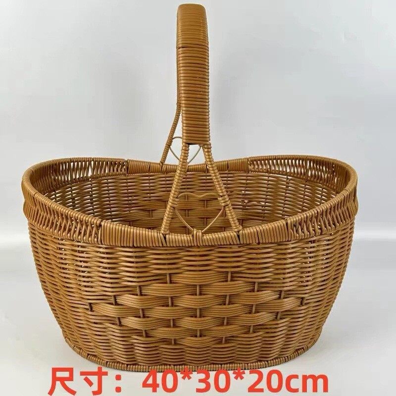 藤编水果篮桌面草编收纳筐果盘竹编厨房家用鸡蛋筐篮编织篮子,收纳整理,橱柜收纳筐,淘宝优惠券,粉丝福利购,淘宝优惠卷