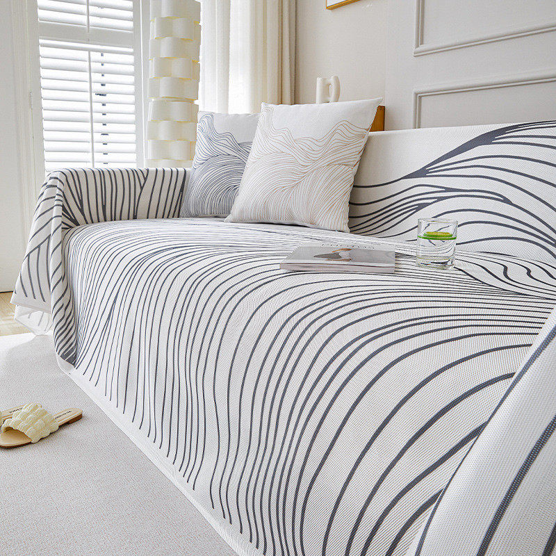 ins高级感夏季沙发盖布沙发毯凉感冰丝沙发巾全盖沙发套罩夏天款,居家布艺,沙发垫,淘宝优惠券,粉丝福利购,淘宝优惠卷