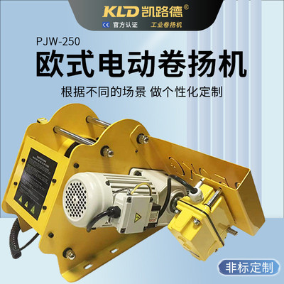 卷扬机250KG小型多功能电动绞盘规格齐全非标欧式卷扬机电动