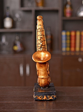 摆件做旧萨克斯复古模型酒吧橱窗陈列餐厅家居铁皮树脂工艺品装饰