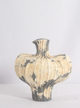 高级感法式花瓶摆件轻奢客厅侘寂风手工陶瓷花瓶展厅售楼处民宿软