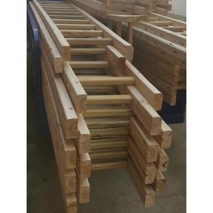 热销x1aw 修工程 加粗梯子实木登高单梯爬梯电工绝缘梯家用阁楼装