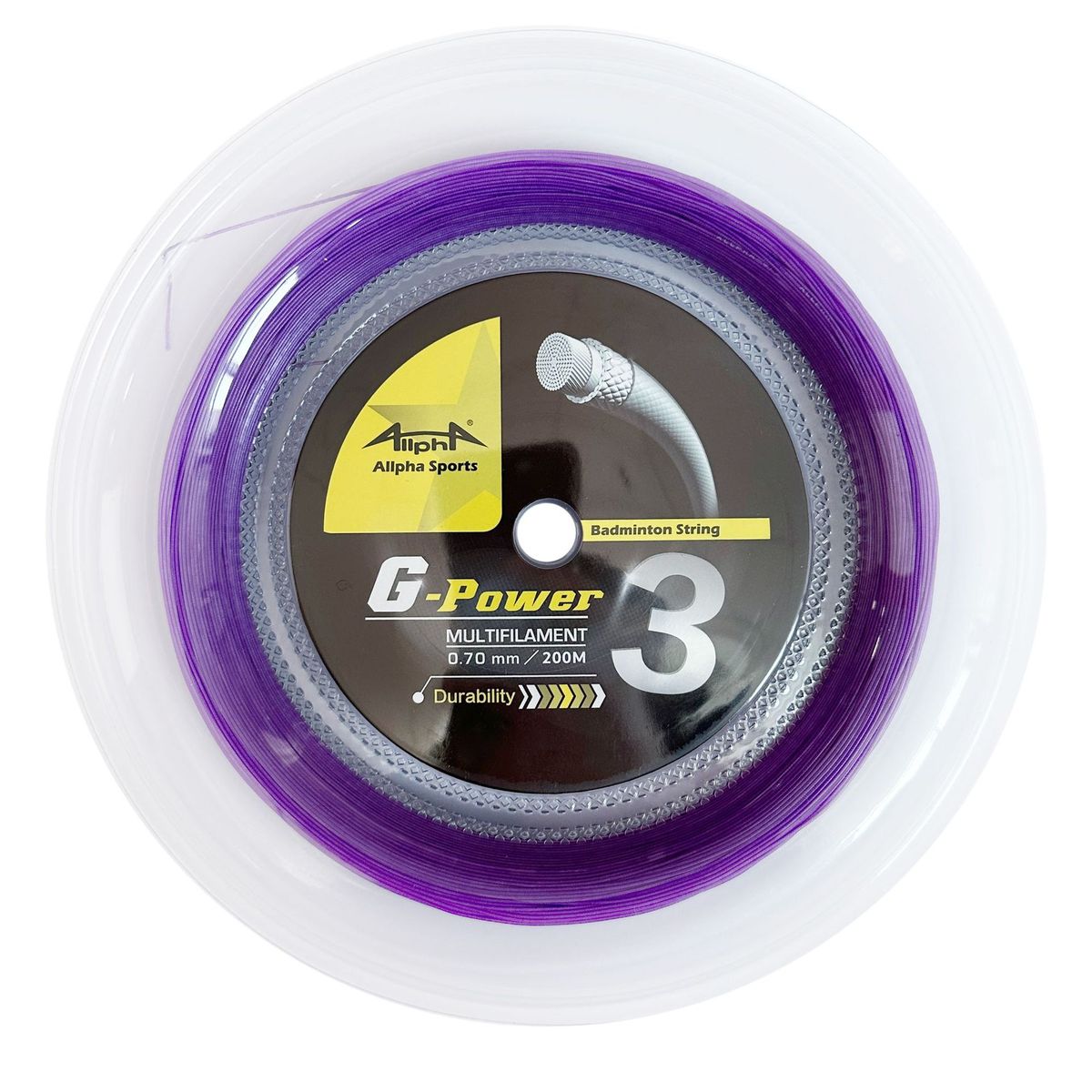 艾款allphagp3大盘羽线耐打法羽毛球线羽线羽拍线200米大盘