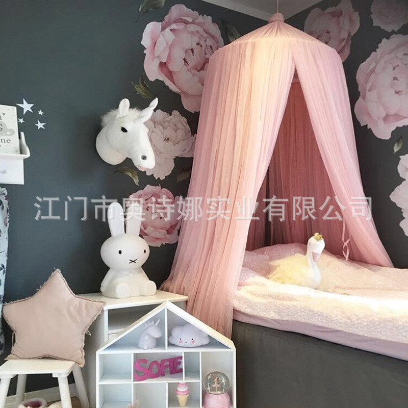 跨境床帘读书角ins欧式儿童玩具帐婴童蚊帐工厂公主床幔热卖爆款