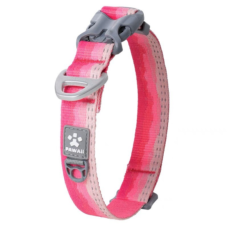 pawaii怡脖圈狗狗项圈宠物防勒中大型犬泰迪柴犬爪外出丢失牵引绳