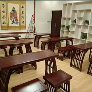 实木仿古琴桌琴凳共鸣琴绘画琴凳国学桌书法桌学习桌桌