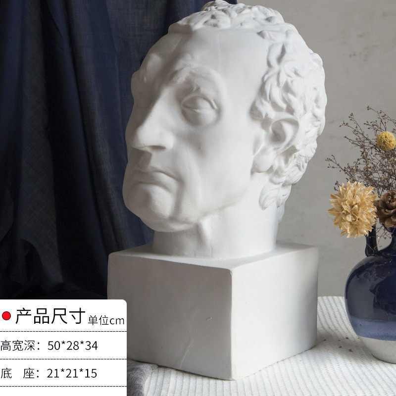 热销美术米那塔头石膏像塔头石膏头像格达教具画室雕塑装饰静物摆图片