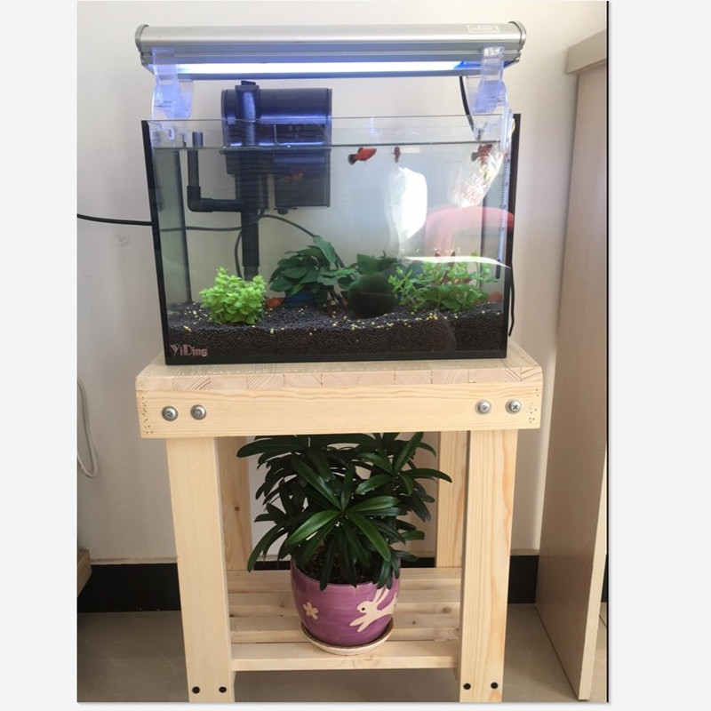 全实木鱼缸底柜底座家用柜子架子落地隔断简易桌子承重