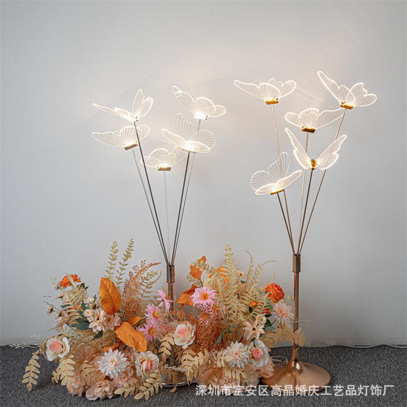 新款婚庆道具5头蝴蝶路引婚礼舞台场地场景布置活动氛围装饰用品
