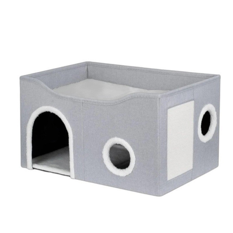 可折叠四季通用猫屋猫窝封闭式宠物窝家用立体别墅猫笼定制