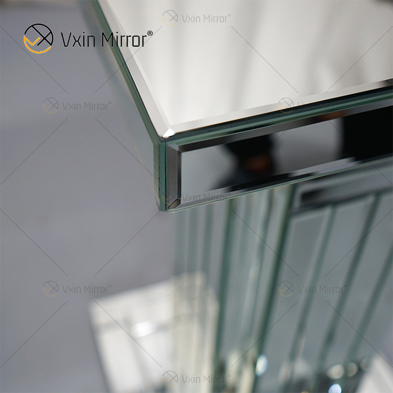 厂家直销镜面玄关台花架罗马柱玻璃台桌置物家具轻奢客厅沙发边几